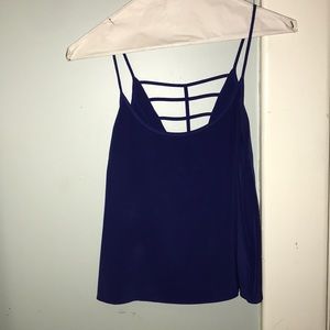 Parker royal blue silk tank